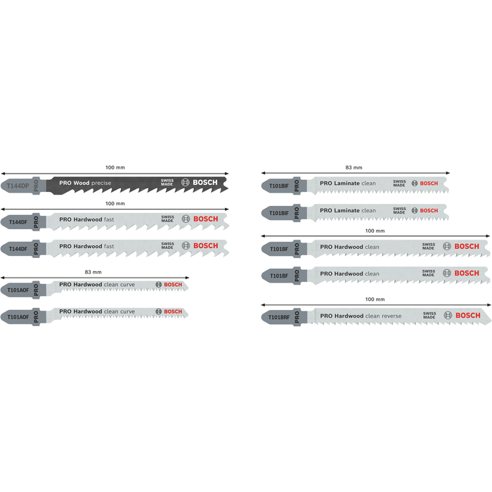 BOSCH Set PRO Hardwood and Laminate, 83 mm, 10 buc.