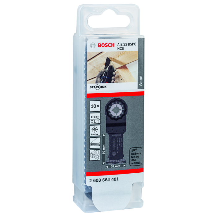 BOSCH Set 10 panze HCS Hard Wood 32x50 mm STARLOCK