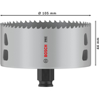 BOSCH Carotă PRO Multi Material PC Plus, 105 mm