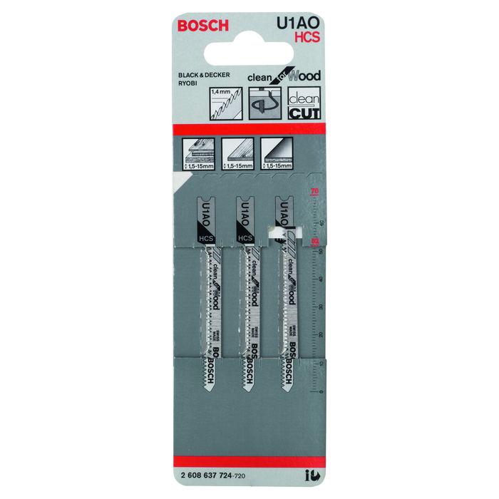 BOSCH Pânză pentru ferăstrău vertical U 1 AO