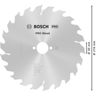 BOSCH PRO Wood Circular Saw Blade, 216 x 2.6 x 30 mm, T22