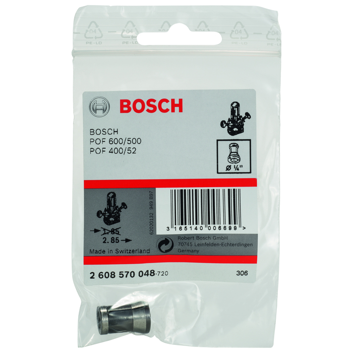 BOSCH Bucşă elastică fără piuliţă de strângere