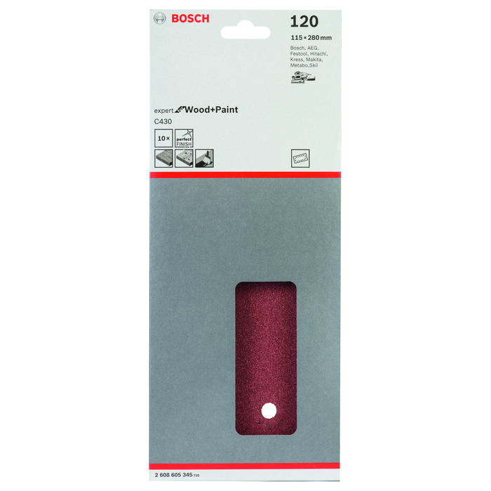 BOSCH Foi abrazive C430, ambalaj de 10 buc.