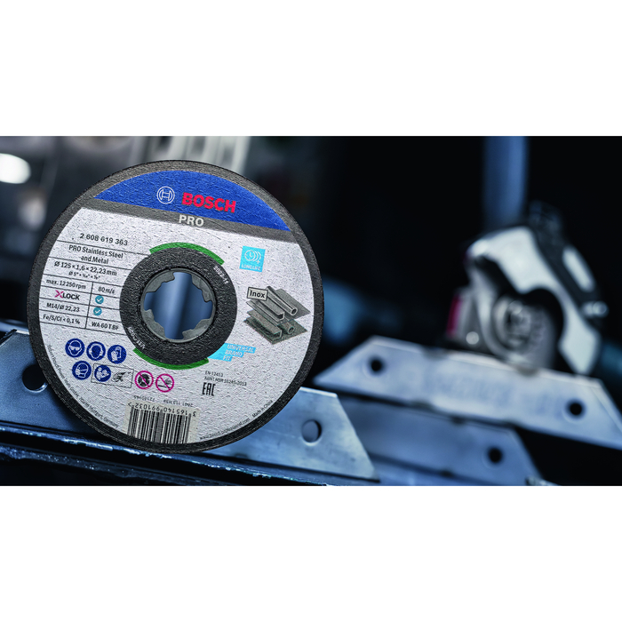 BOSCH Set 25 discuri de tăiere, Expert for Inox cu X-LOCK