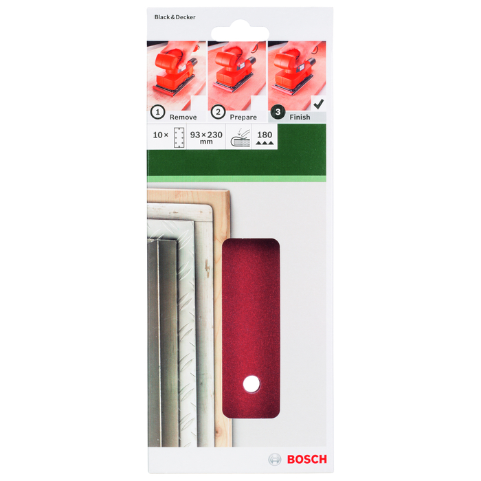 BOSCH Foi abrazive 93x230 mm, R180,8 gauri