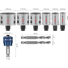 BOSCH Set de carote PRO Multi Material PC Plus, 9 bucăți