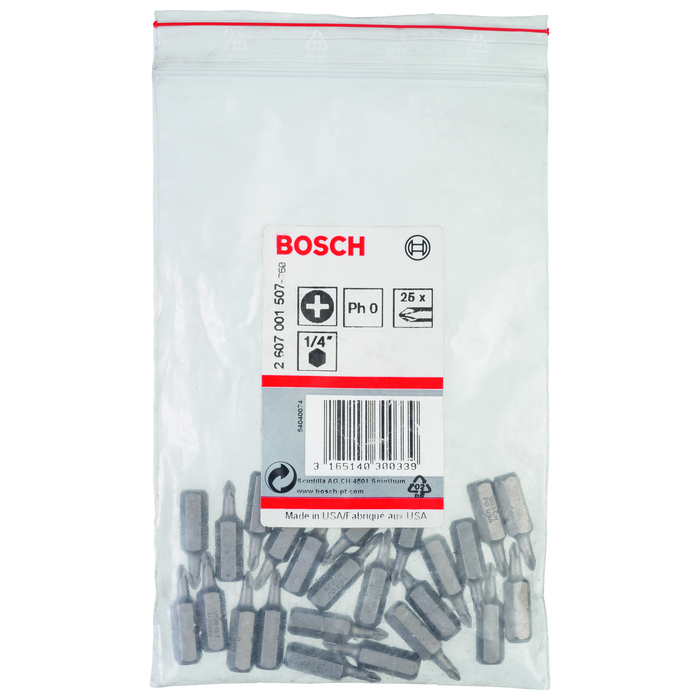 BOSCH Set 25 biți, Extra Hard