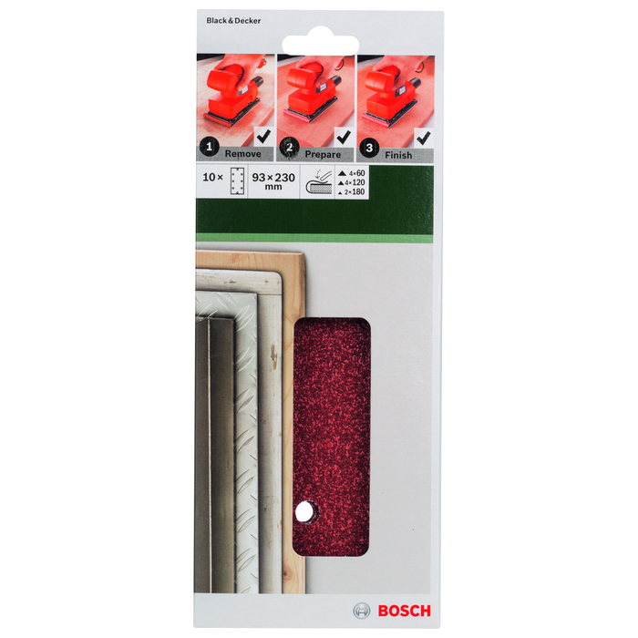 BOSCH Foi abrazive 93x230 mm, R60/R120/R180