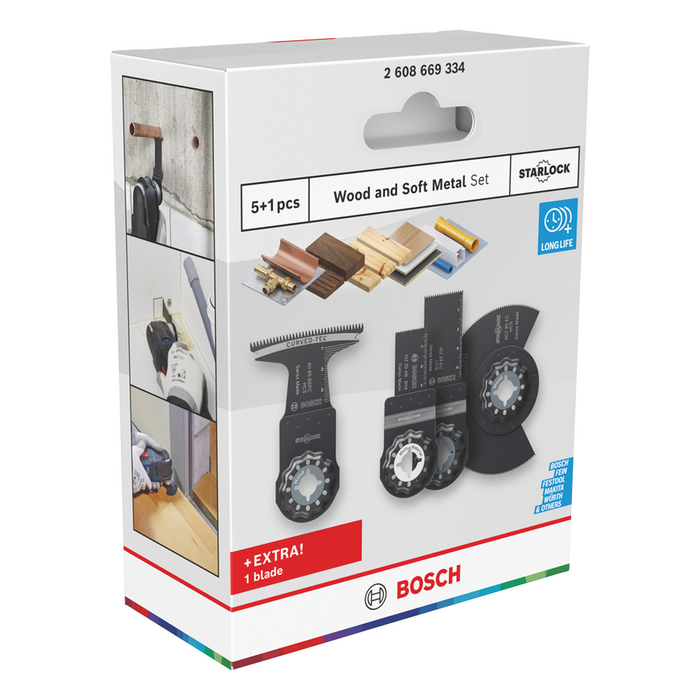 BOSCH Set 6 accesorii lemn si lemn cu cuie STARLOCK