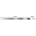 BOSCH Set de 2 pânze de fierăstrău sabie PRO Ice S1211K, 1,25 x 19 x 300 mm