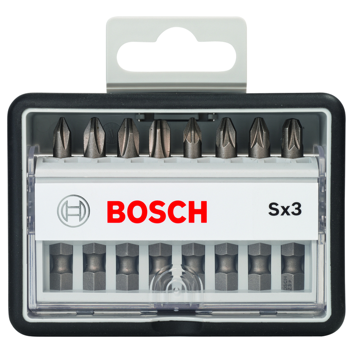 BOSCH Set Robust Line Sx de capete de şurubelniţă extra dur, 8 buc.