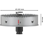 BOSCH Carotă PRO Sheet Metal PC Plus, 102 mm