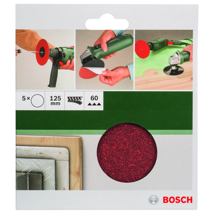 BOSCH Set hartii abrazive Ø 125 mm, R60, (5)