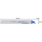 BOSCH Set de 5 pânze de fierăstrău sabie PRO Thick Metal precise S1137HBF 1,1 x 25 x 225 mm