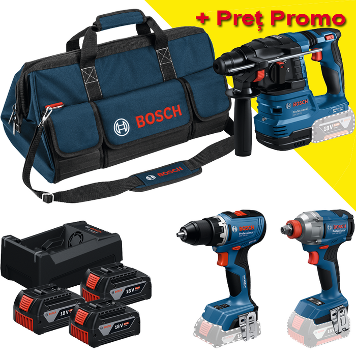 BOSCH Kit 3 scule 18V