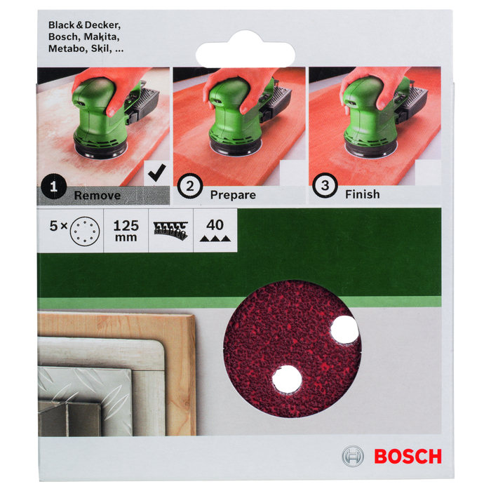 BOSCH Foi abrazive Ø 125 mm, R40, 8 gauri (5)