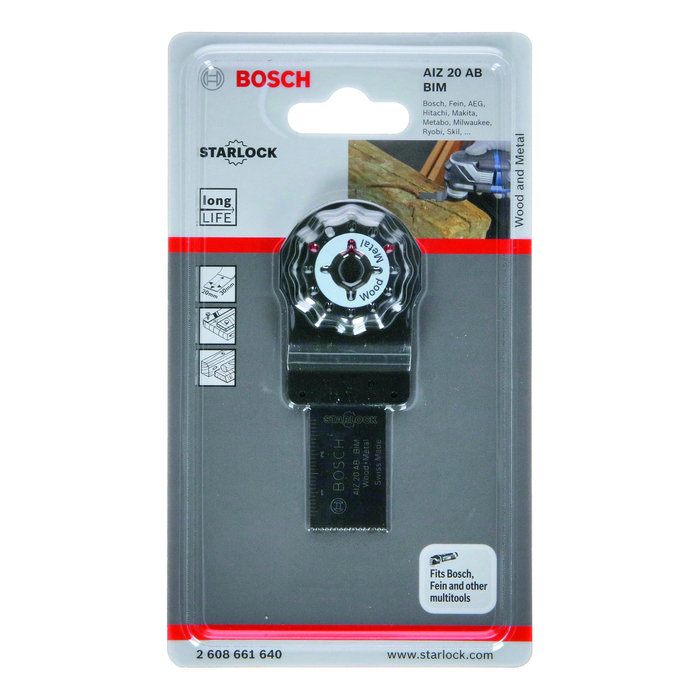 BOSCH Pânză de ferăstrău penetrantă BIM AIZ 20 AB Wood and Metal