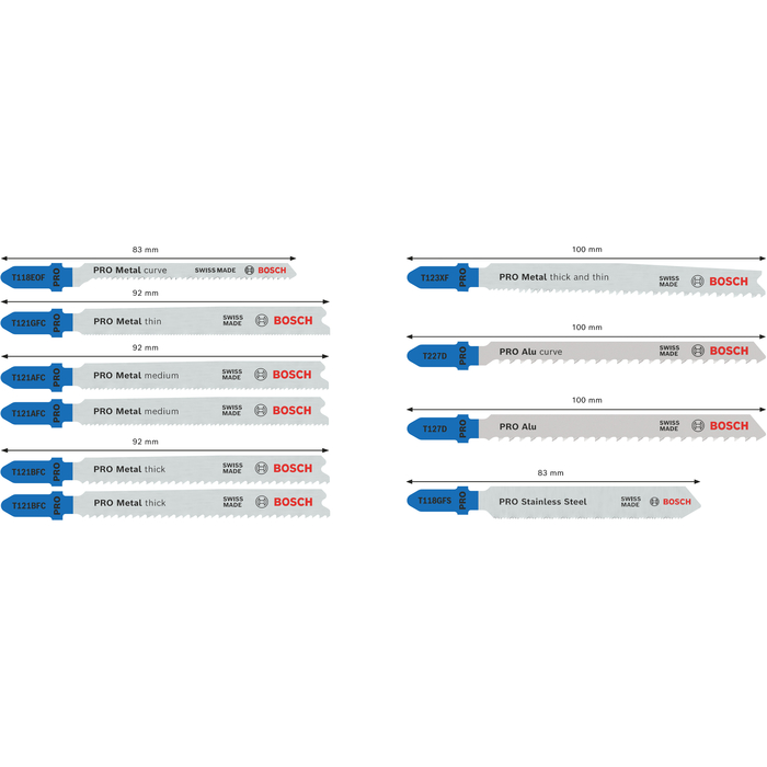 BOSCH Set PRO Metal and Alu, 92 mm, 10 buc.