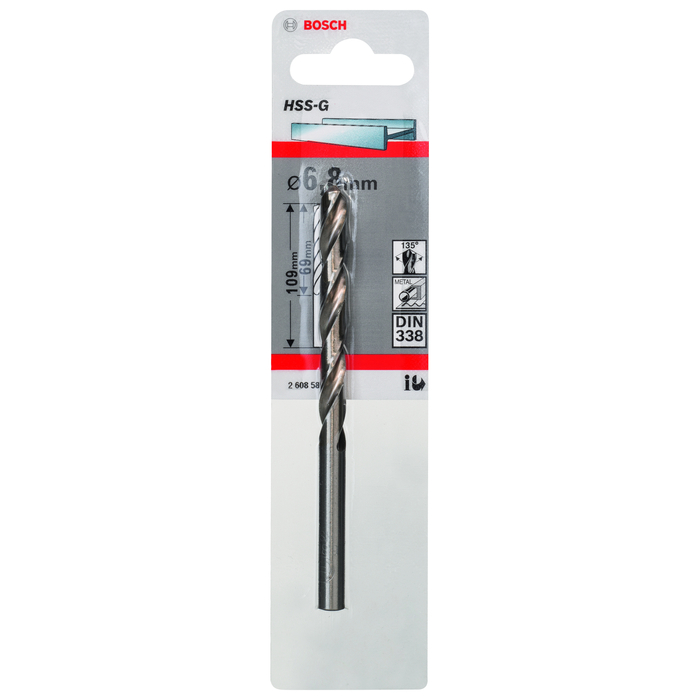 BOSCH Burghiu pentru metal, tip HSS-G, DIN 338