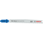 BOSCH Set de 2 pânze de fierăstrău vertical PRO Metal thick and thin T123XF, 100 mm