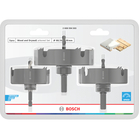 BOSCH Set Carote Lemn si gipscarton cu burghiu centrare, 68; 86; 100 x 27 mm
