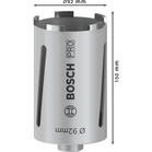 BOSCH Carotă diamantată pentru găurire uscată G 1/2