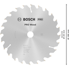 BOSCH Pânză de ferăstrău circular Optiline Wood