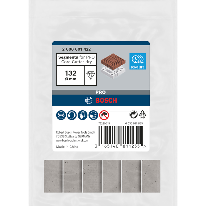 BOSCH Segmente pentru carote diamantate 1 1/4" UNC Best for Universal