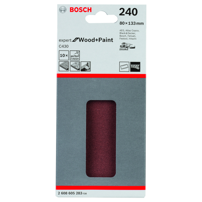 BOSCH Foi abrazive C430, ambalaj de 10 buc.