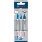 BOSCH Set de 3 pânze de fierăstrău vertical PRO Metal thin T121GFC 92 mm