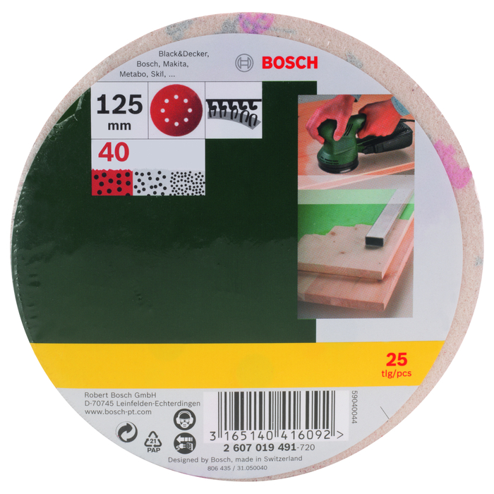 BOSCH Set 25 foi 125 mm, R40