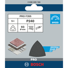 BOSCH Foi abrazive F355, ambalaj de 5 buc.