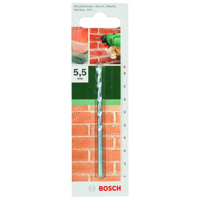 BOSCH Burghiu pentru piatră conform ISO 5468D= 5,5 mm; L= 85 mm