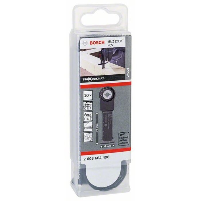 BOSCH Set 10 panze HCS Wood 32X80 mm STARLOCK MAX