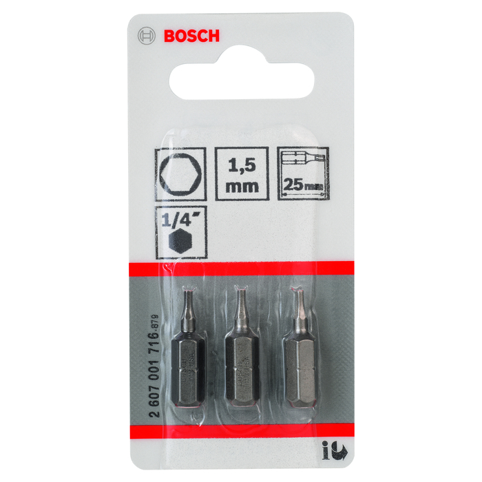 BOSCH Set 3 biți, Extra Hard