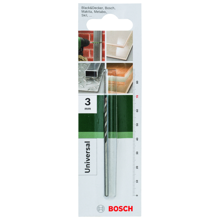 BOSCH Burghie multifuncţionaleD= 3,0 mm; L= 70 mm