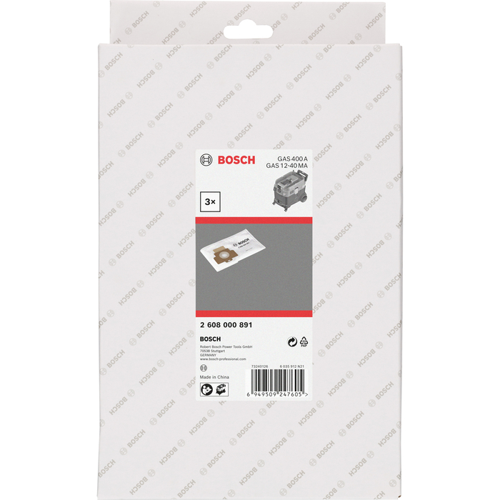 BOSCH Set 3 saci pentru GAS 400 A, GAS 12-40 MA