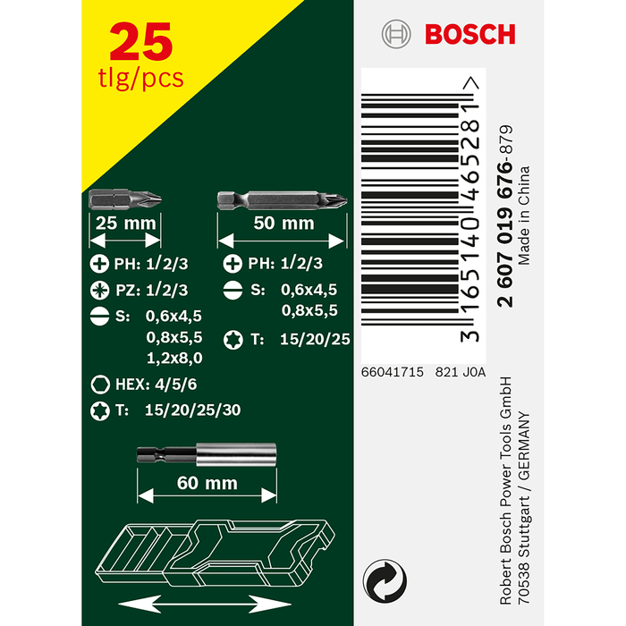 BOSCH SET 25 BITI