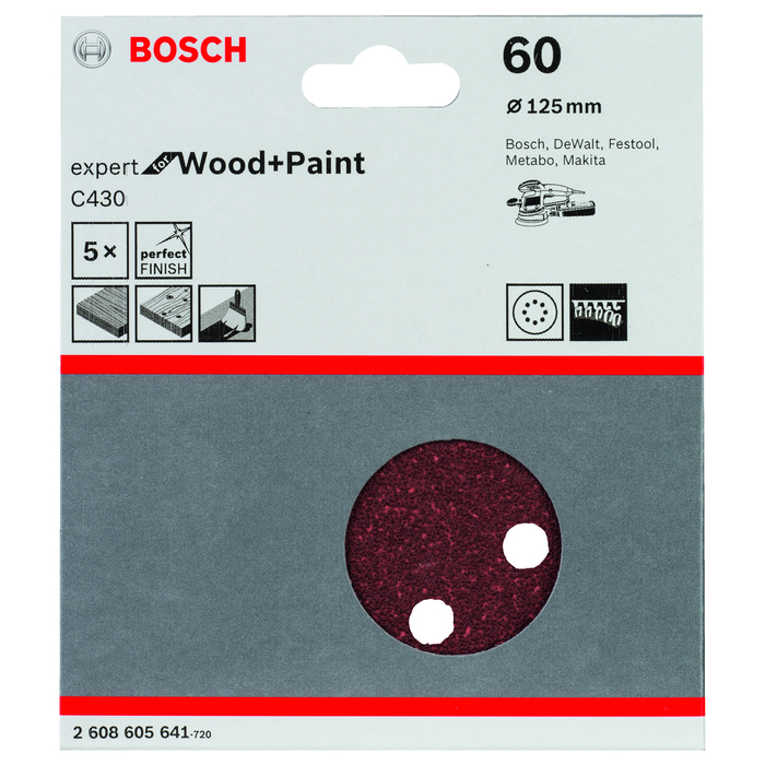 BOSCH Foi abrazive C430, ambalaj de 5 buc.