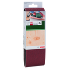 BOSCH Set benzi de şlefuire, 3 buc., pentru şlefuitor cu bandă, sortiment roşuG= 60