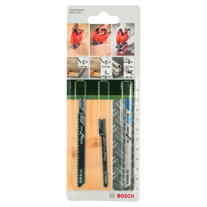 BOSCH Set de 3 pânze pentru ferăstrău vertical Progressor sistem de prindere în UU 111 C; U 19 BO; U 127 D