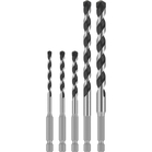 BOSCH Set de burghie PRO HEX-5, 4x100, 5x100, 6x100, 8x150, 10x150 mm, 5 buc.