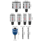 BOSCH Set de carote PRO Multi Material PC Plus, 9 bucăți