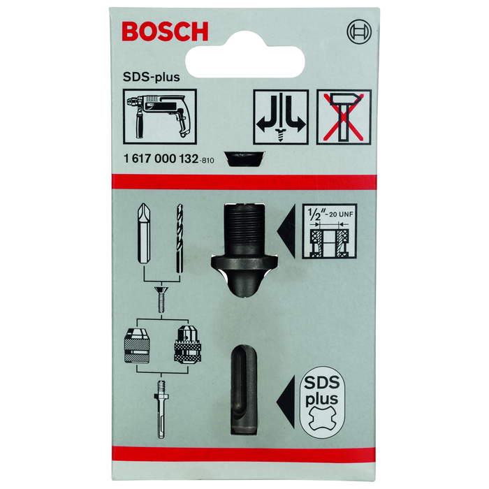 BOSCH Tijă de prindere SDS-plus pentru mandrină