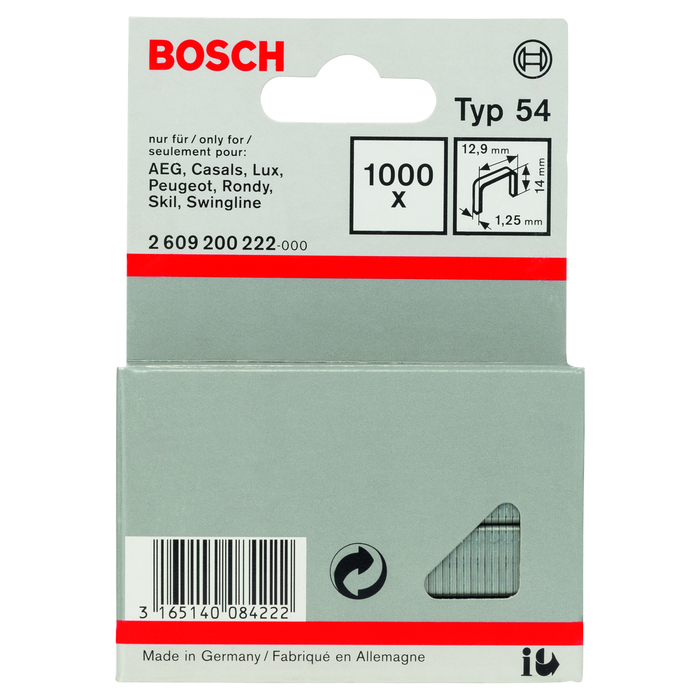 BOSCH Capse din sârmă plată tip 54