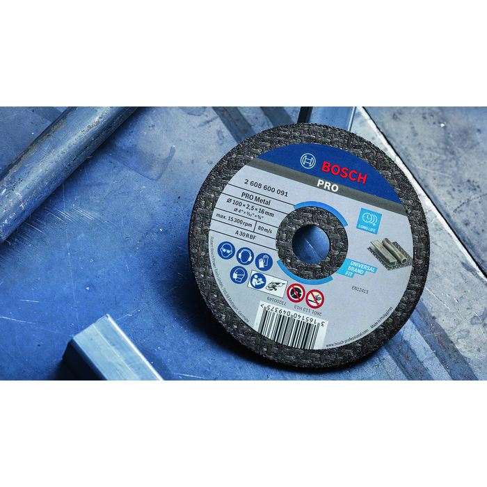 BOSCH PRO Metal Cutting Disc, 100 x 2.5 x 16 mm