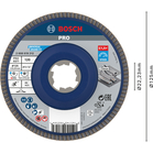 BOSCH Disc de șlefuire evantai, drept, Best for Metal cu X-LOCK