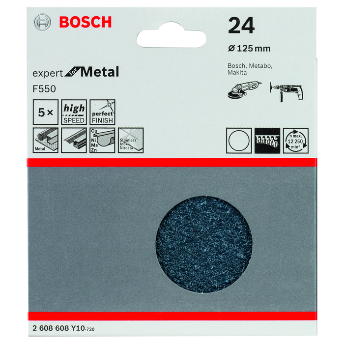 BOSCH Foi abrazive F550, ambalaj de 5 buc.