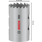 BOSCH Carotă PRO Multi Material, 33 mm, cu filet