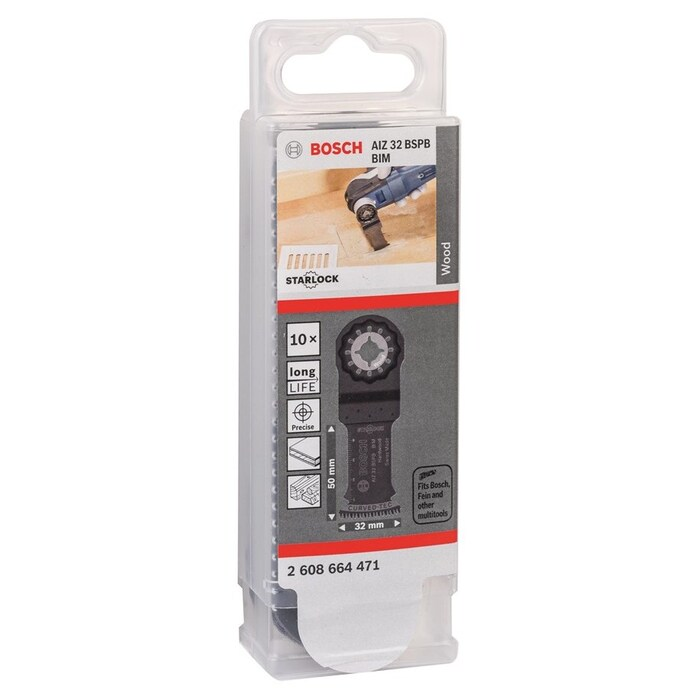 BOSCH Set 10 panze BIM Hard Wood 32x50 mm STARLOCK
